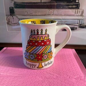 Enesco  Colorful Happy Birthday YOU YOU YOU Mug. 4.5” NEW IN BOX.